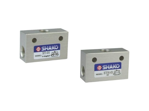 تصویر  شیر پنوماتیک AND  سایز 1/8 اینچ شاکو  با شماره فنی STH-01